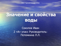 Значение и свойства воды 2 класс