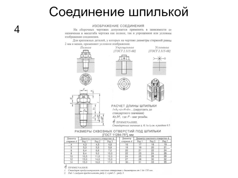 Соединение шпилькой. Соединение шпилькой ГОСТ. Шпилечное соединение ГОСТ. Размеры шпилечного соединения таблица. Шпилечное соединение расчет размеров.