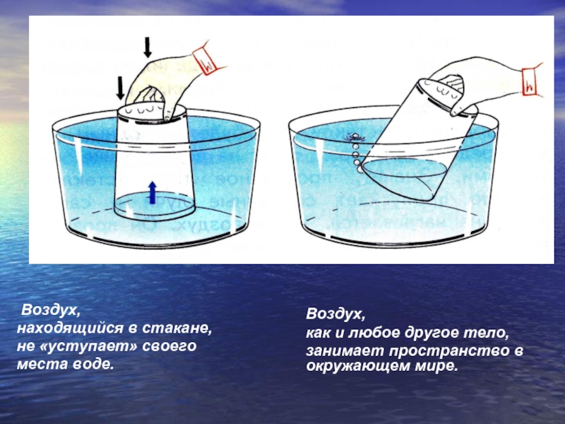 Если волос опустить в воду