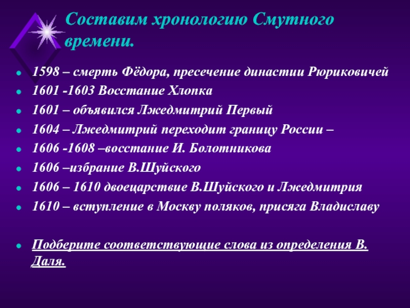 Основные события смутного времени. Основные события смуты 1598-1613. Хронология событий смутного времени. Хронологическая таблица смутного времени. Краткая хронология смуты.