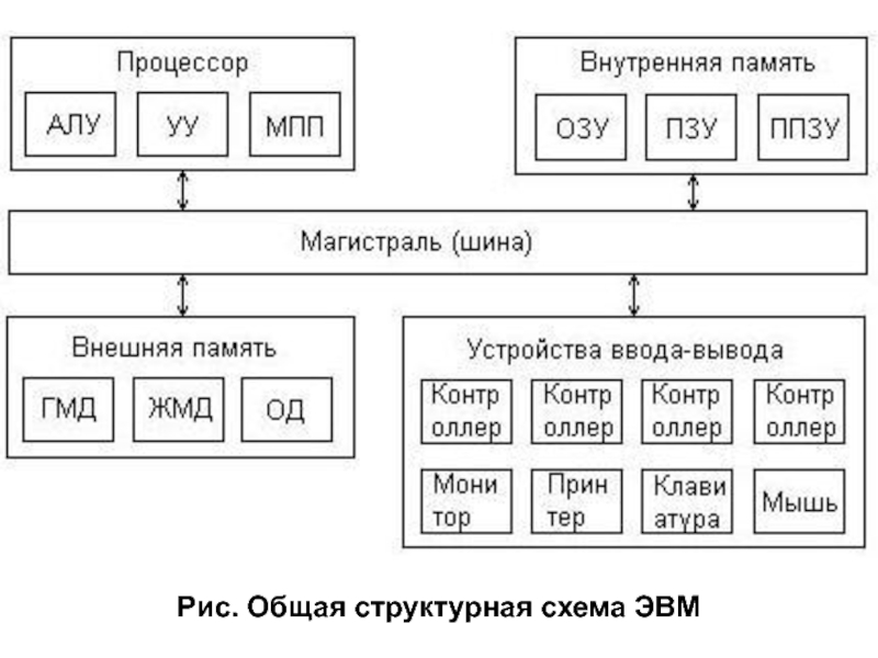 Устройство ввода вывода внешняя память. Внешняя память ЭВМ схема. Схема ЭВМ С каналами ввода/вывода.. Структурная схема ЭВМ. Схема устройства ЭВМ.