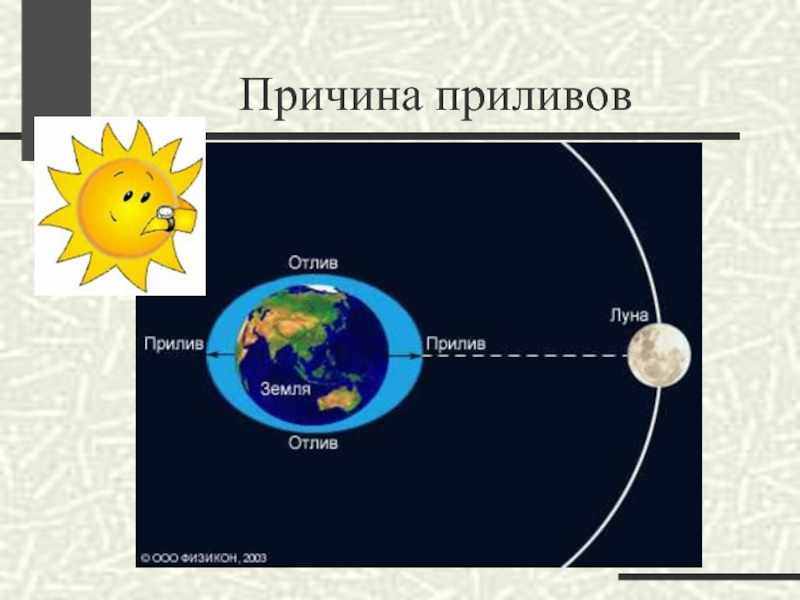 Приливы и отливы на земле происходят