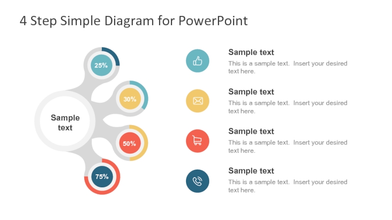 4 Step Simple Diagram for PowerPoint