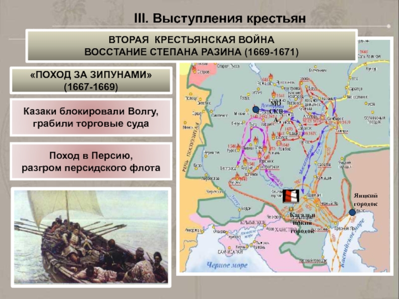 Карта восстания степана разина 7 класс