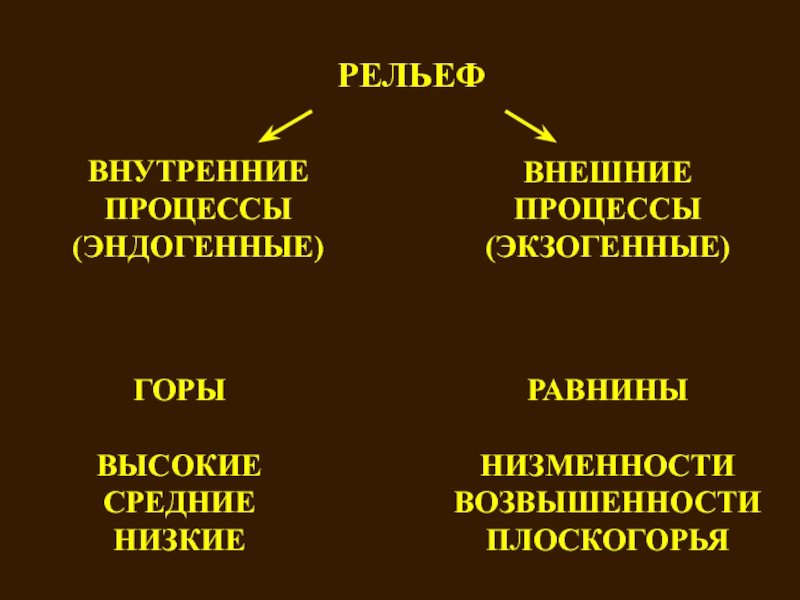 Низменности и возвышенности