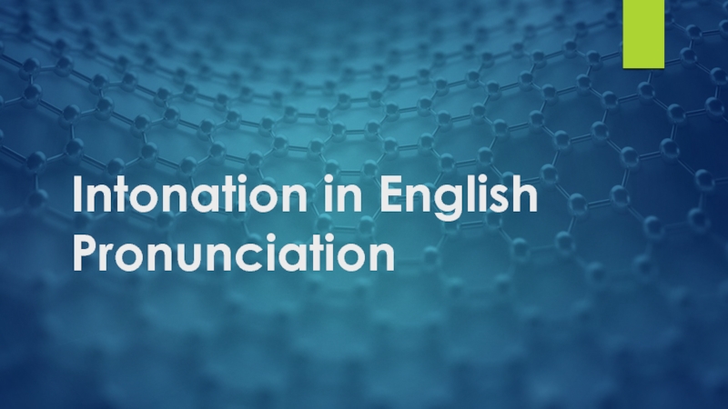 Intonation in English Pronunciation
