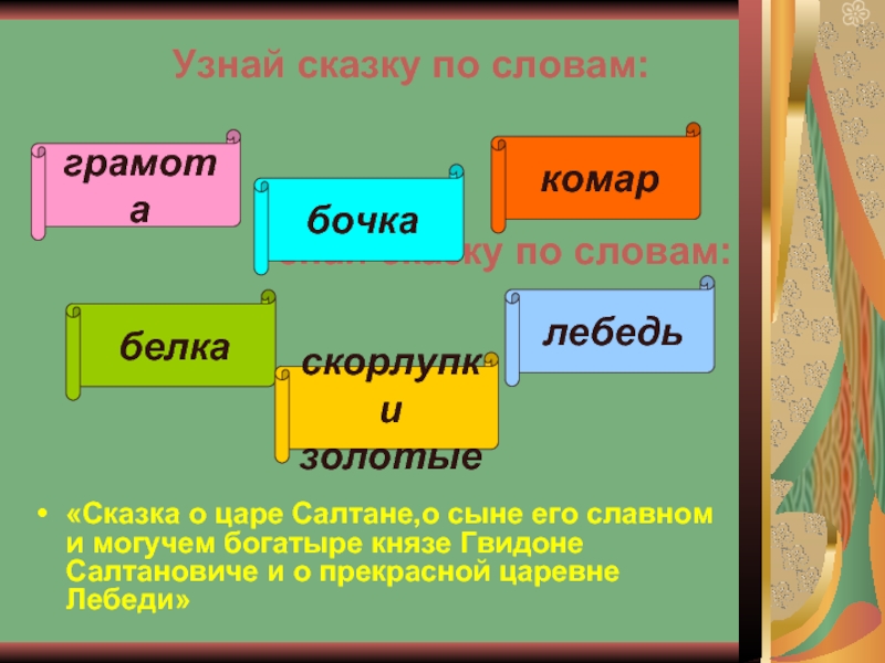 Начало текстов сказок