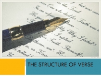 The structure of verse 