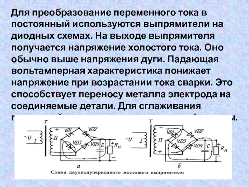 Выпрямители переменного тока презентация