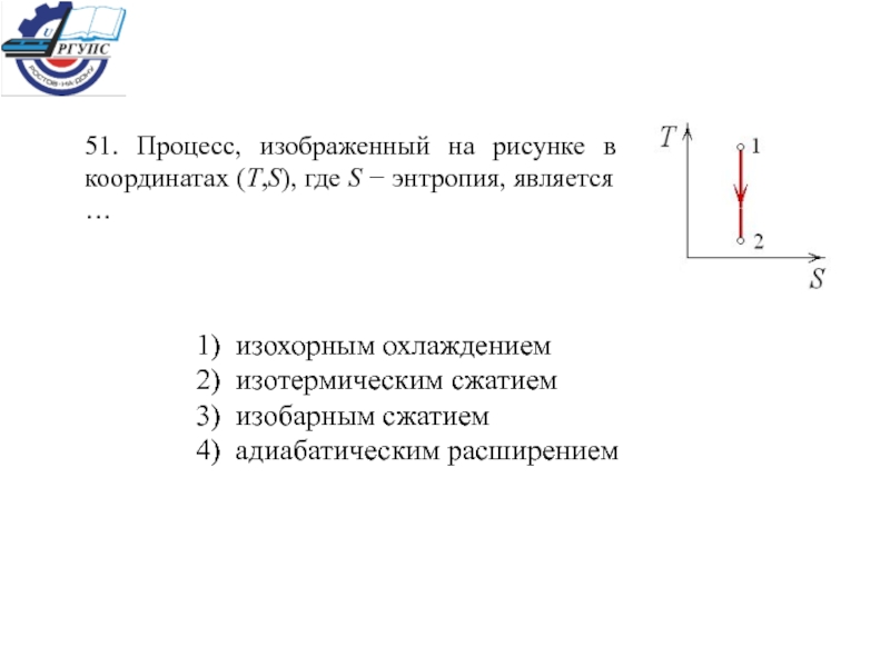 Процесс изображенный на рисунке в координатах t s