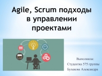 Agile, Scrum подходы в управлении проектами