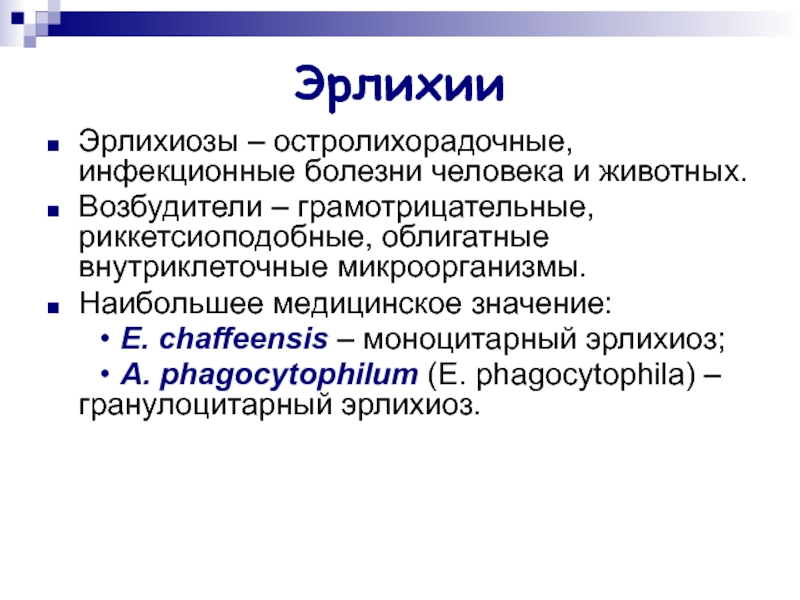 Эрлихиоз презентация инфекционные болезни