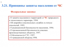 3.21. Принципы защиты населения от ЧС 