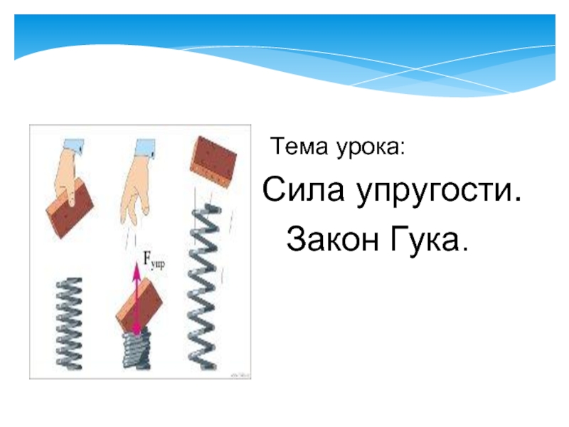 Упругость 9 класс. Рисунок на тему сила упругости. Тема урока сила. Закон Гука рисунок. Гук сила упругости иллюстрации.