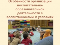 Особенности организации воспитательно-образовательной деятельности с