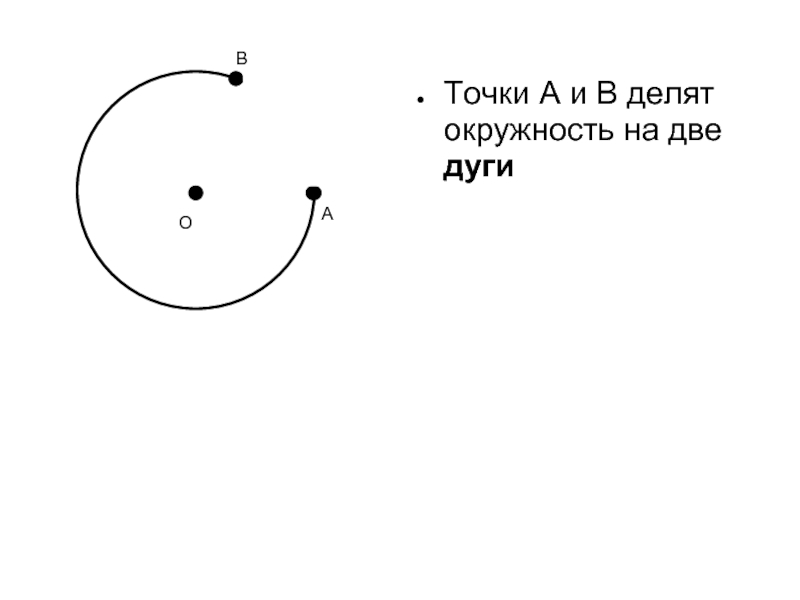 Две точки окружности делят