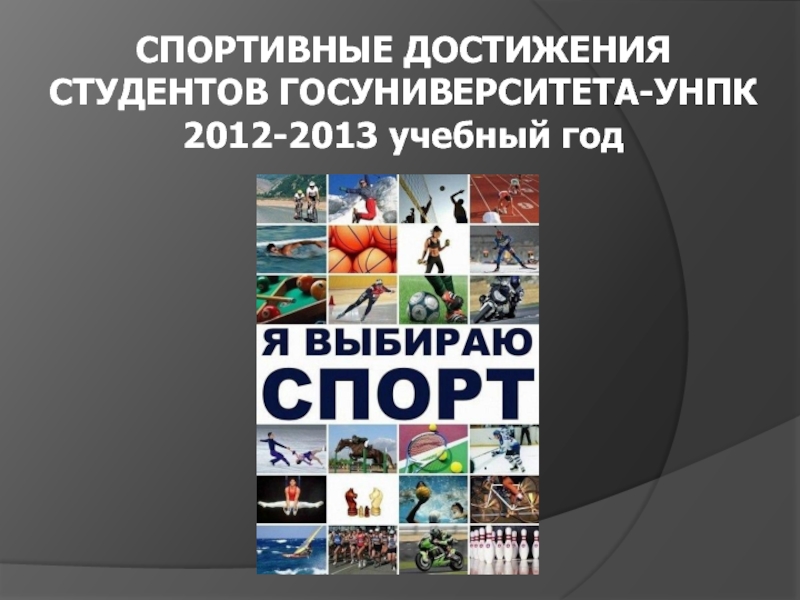 СПОРТИВНЫЕ ДОСТИЖЕНИЯ СТУДЕНТОВ ГОСУНИВЕРСИТЕТА-УНПК 2012-2013 учебный год