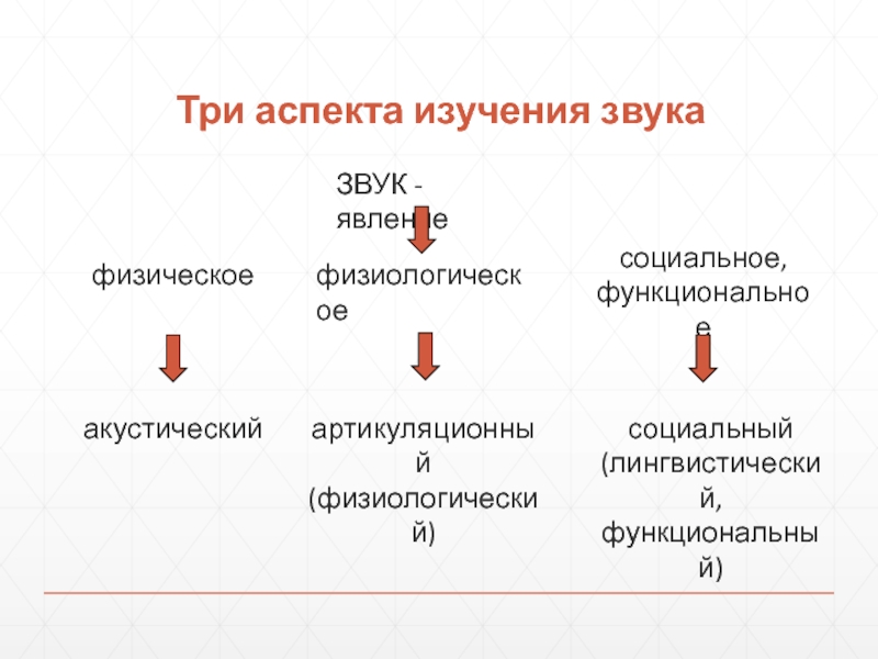 3 аспекта. Три аспекта изучения звуков речи. Троякий аспект звуков речи. Три аспекта изучения звука.. Функциональный аспект изучения звуков.