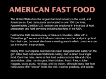 American Fast Food