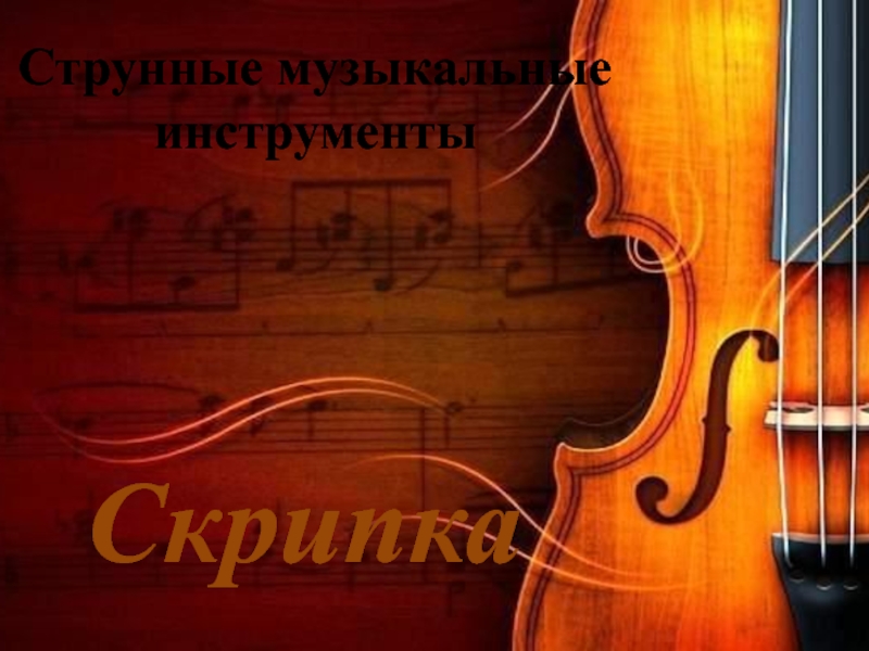 Презентация Струнные музыкальные инструменты. Скрипка