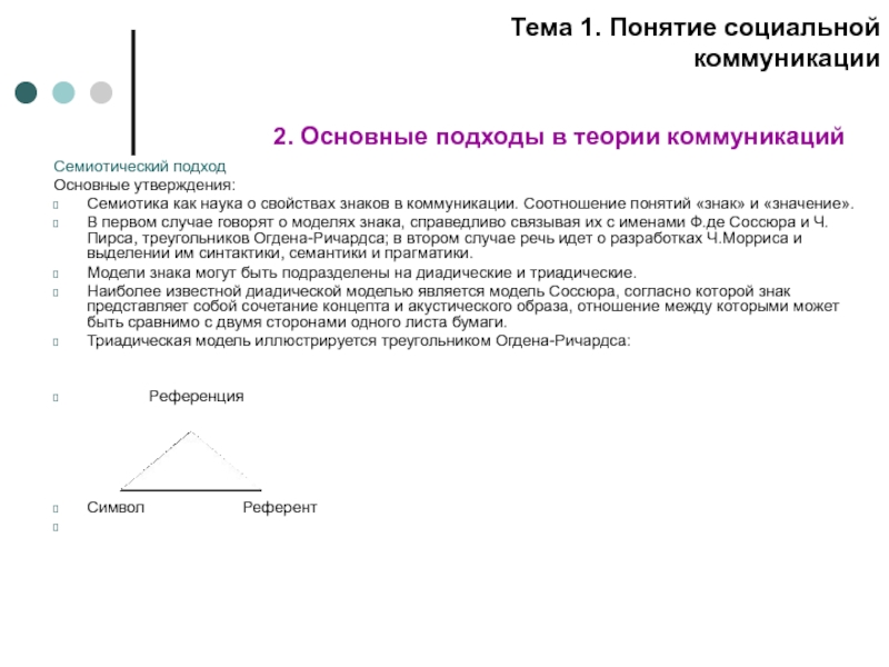 Понятие знака