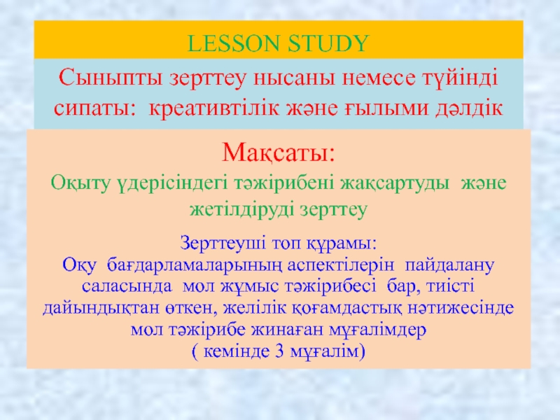 Лессон стади туралы презентация