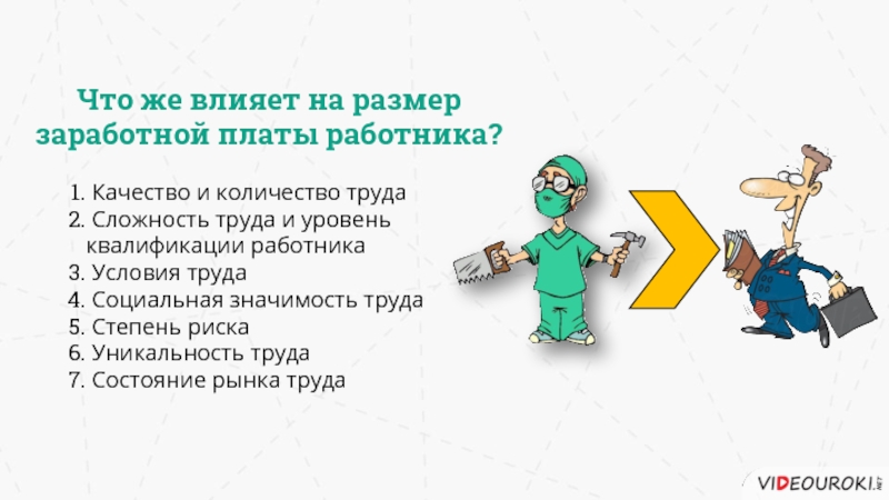 От каких факторов зависит размер заработной платы 5 класс проект