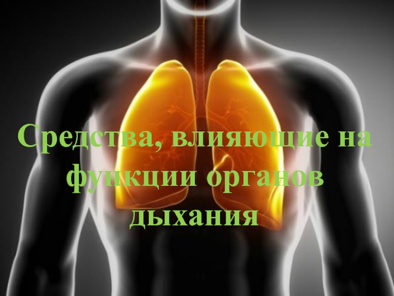 Средства, влияющие на функции органов дыхания