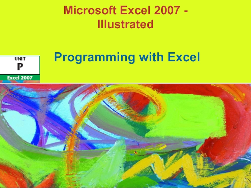 Microsoft Excel 2007 - Programming with Excel