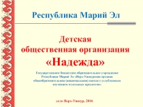 Детская общественная организация Надежда