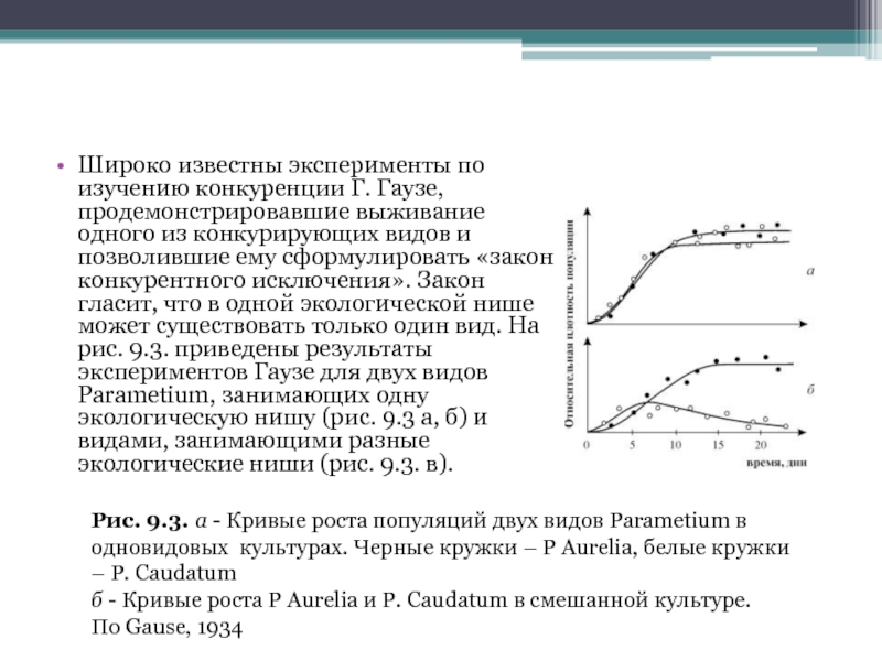 Конкурентное исключение гаузе. Принцип конкурентного исключения Гаузе. Модель Гаузе. Опыты Гаузе экологическая ниша. Правило конкурентного исключения Гаузе.