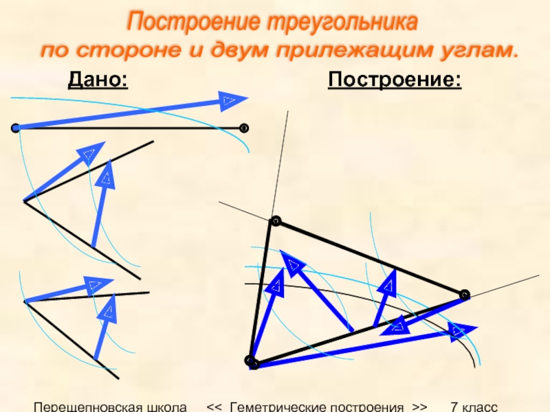 Построить треугольник по сторонам