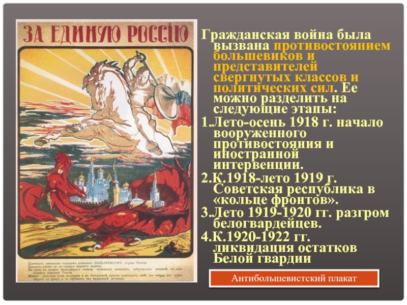 Создание первого всероссийского антибольшевистского. Противостояние красных и белых. Красные против белых Гражданская. Противостояние белых и красных в гражданской войне.