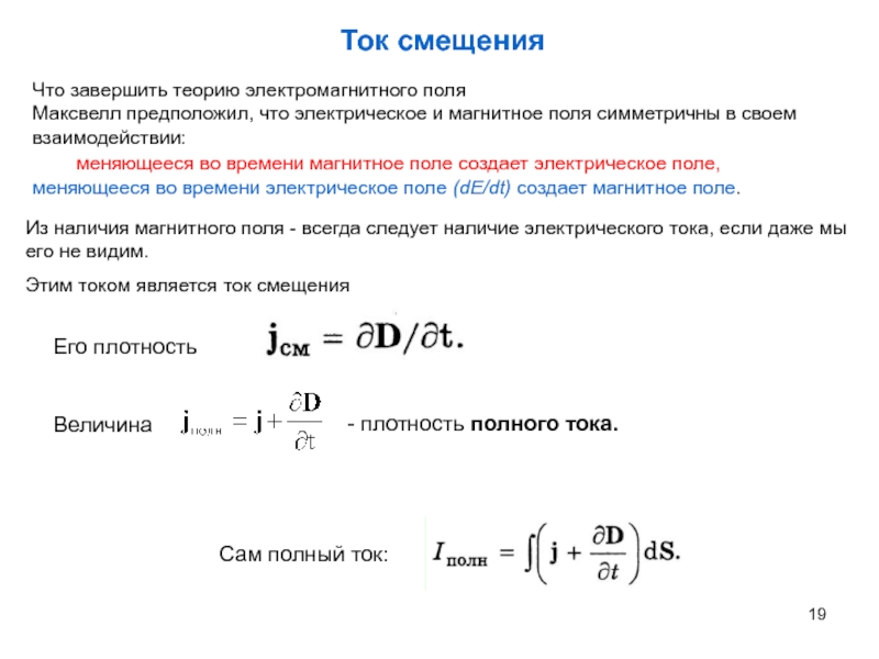 Амплитуда плотности тока