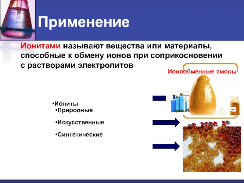 Применение реакции. Применение ионитов в медицине. Природные и искусственные иониты. Классификация ионитов. Природные и синтетические иониты.