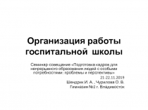 Организация работы госпитальной школы