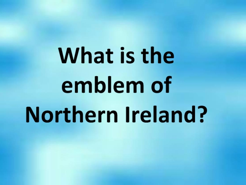 What is the emblem of Northern Ireland?