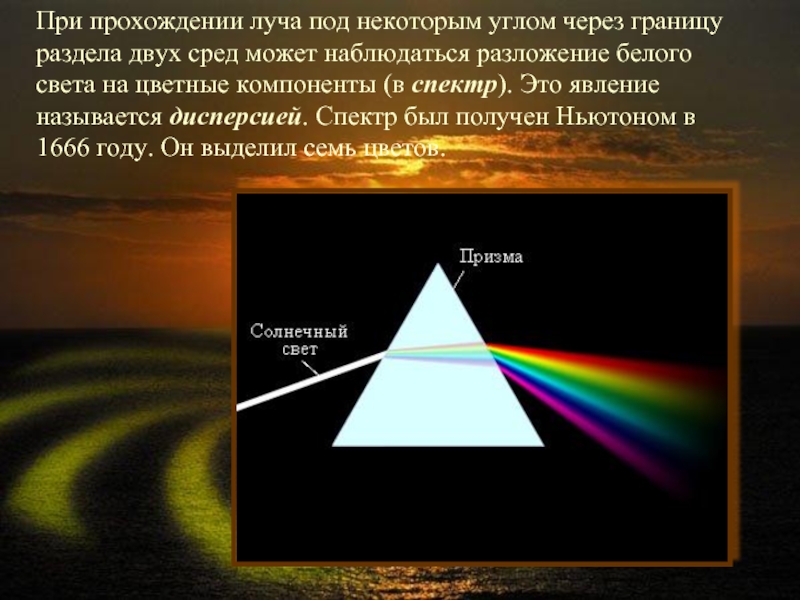 На рисунке изображен ход трех световых лучей красного зеленого фиолетового через призму какой луч