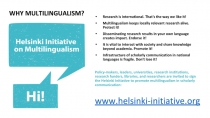 WHY MULTILINGUALISM?