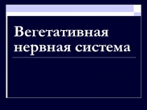 Вегетативная нервная система