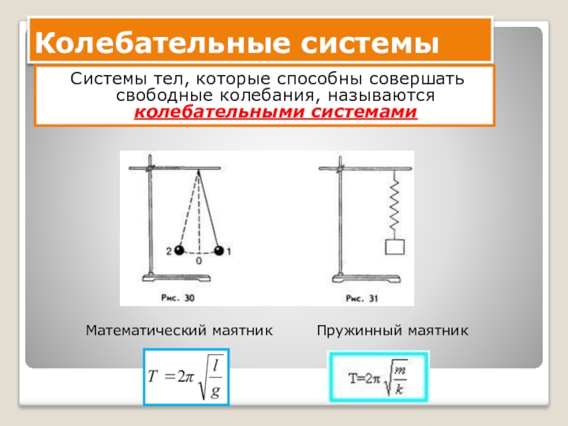 Математический маятник совершает свободные колебания