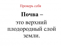 Почва и состав почвы 3 класс