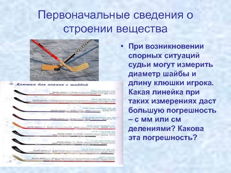 Первоначальные сведения о строении