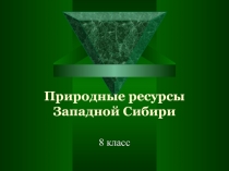 Природные ресурсы Западной Сибири 8 класс