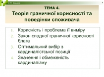 Теорія граничної корисності та поведінки споживача