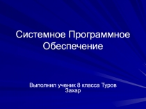 Системное Программное Обеспечение