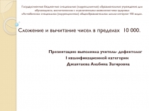 Конспект урока по математике в коррекционной школе VIII вида 