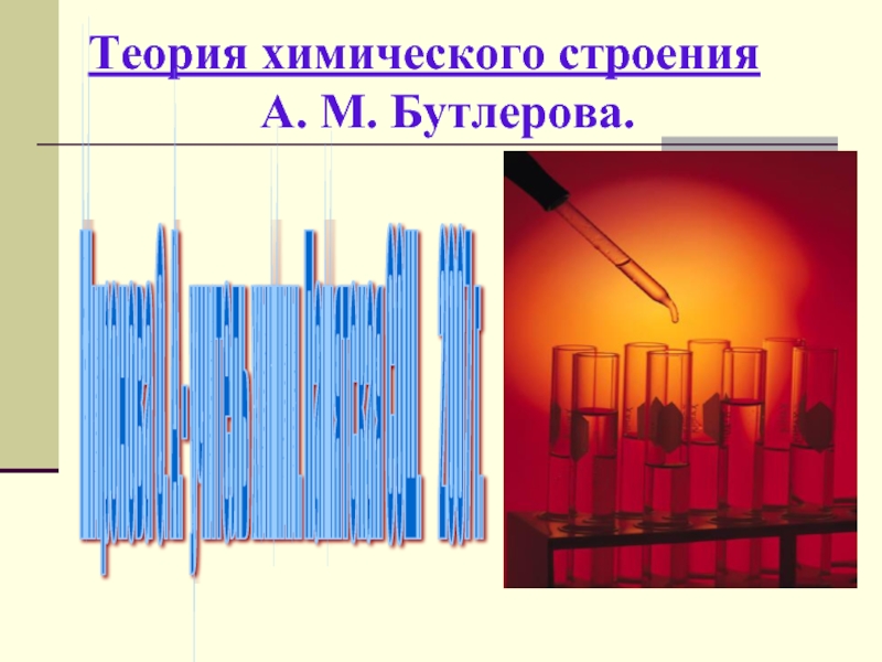 Презентация Теория химического строения А. М. Бутлерова
