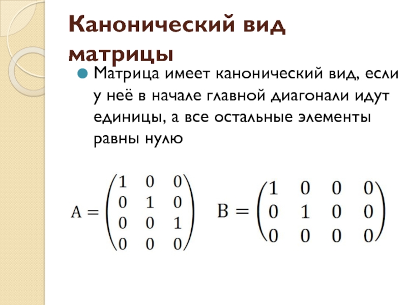 Канонический вид. Канонический вид линейная Алгебра. Матрица имеет вид. Фробениусова каноническая форма матрицы.