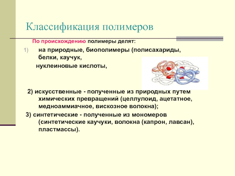 Классификация полимеров по происхождению схема